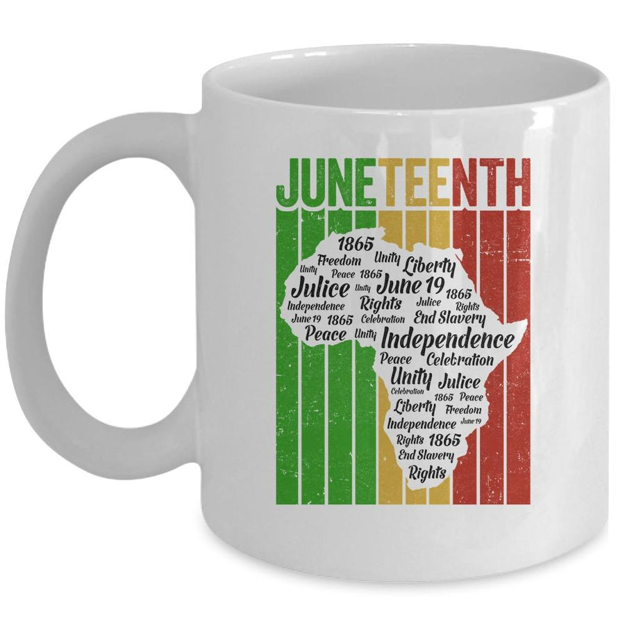 Juneteenth African Independence Day Slave Freedom Black Mug-Coffee Mug-Mug-White