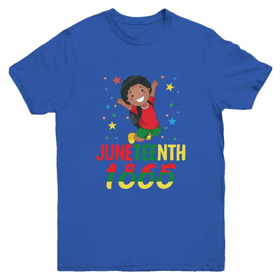 Juneteenth Celebrating 1865 Cute Black Boys Youth-Youth Shirt-Youth T-Shirt-Royal