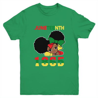 Juneteenth Celebrating 1865 Cute Black Girls Kids Youth-Youth Shirt-Youth T-Shirt-Irish Green