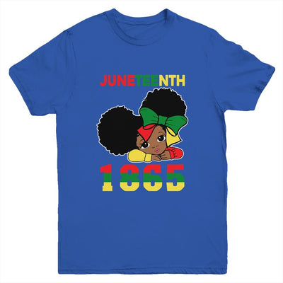 Juneteenth Celebrating 1865 Cute Black Girls Kids Youth-Youth Shirt-Youth T-Shirt-Royal