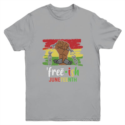 Juneteenth Free-Ish Since 1865 Black Pride Juneteenth Youth-Youth Shirt-Youth T-Shirt-Sport Grey