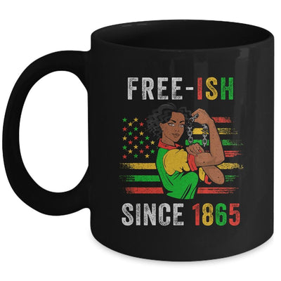 Juneteenth Free-Ish Since 1865 Black Pride Women Mug-Coffee Mug-Mug-Black
