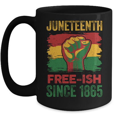 Juneteenth Free-Ish Since 1865 Independence Day Black Pride Mug-Coffee Mug-Mug-Black