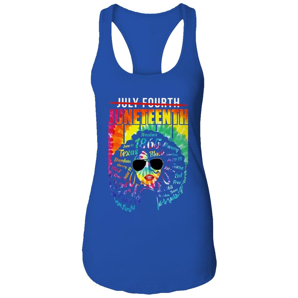 Juneteenth Freedom Day African American June 19th 1965-T-Shirt & Tank Top-Women's Ideal Racerback Tank-Royal