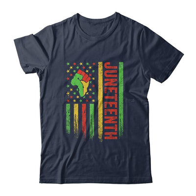 Juneteenth In Flag For Black History Day Black History-T-Shirt & Tank Top-Classic T-Shirt-Navy