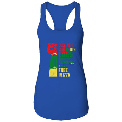 Juneteenth My Ancestors Free Black African Flag Men Women-T-Shirt & Tank Top-Women's Ideal Racerback Tank-Royal