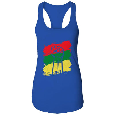 Juneteenth My Ancestors Free Black African Flag Pride-T-Shirt & Tank Top-Women's Ideal Racerback Tank-Royal