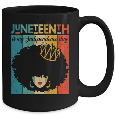 Juneteenth My Independence Day Retro Afro Melanin Mug-Coffee Mug-