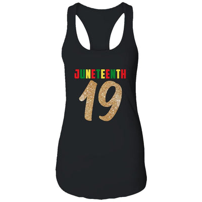 Juneteenth Pride Queen Melanin African American June 19th-T-Shirt & Tank Top-Women's Ideal Racerback Tank-Black