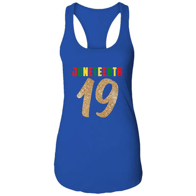 Juneteenth Pride Queen Melanin African American June 19th-T-Shirt & Tank Top-Women's Ideal Racerback Tank-Royal