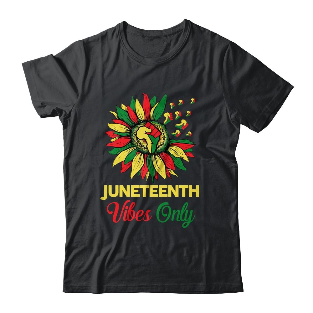 Juneteenth Vibes Melanin Black Girl Magic Women Girl-T-Shirt & Tank Top-Classic T-Shirt-Black