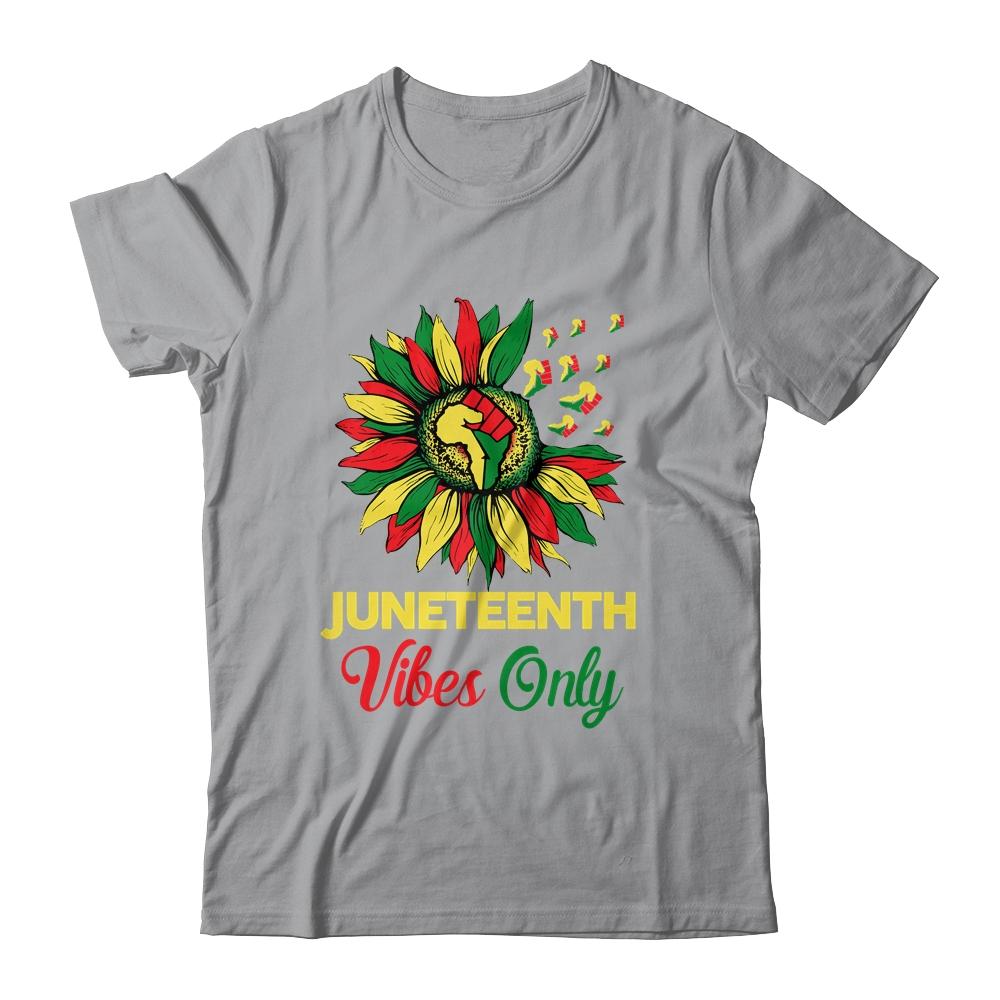 Juneteenth Vibes Melanin Black Girl Magic Women Girl-T-Shirt & Tank Top-Classic T-Shirt-Sport Grey
