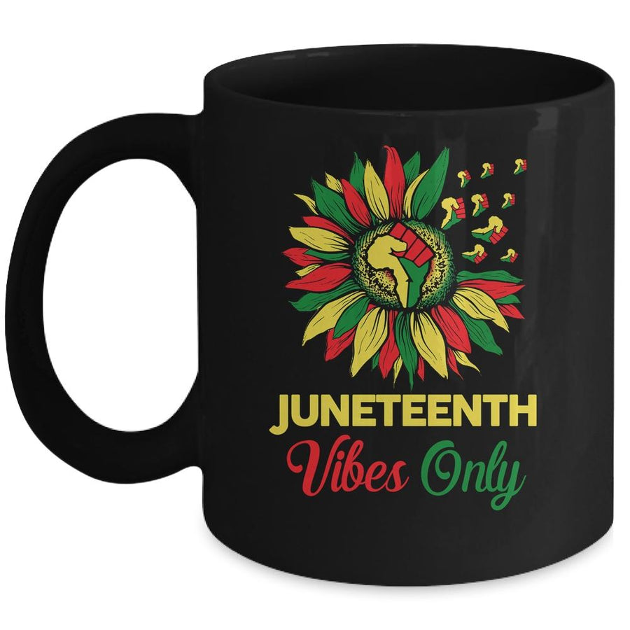Juneteenth Vibes Melanin Black Girl Magic Women Girl Mug-Coffee Mug-Mug-Black