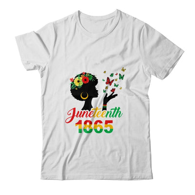Juneteenth Women Girls Kids Flag 1865-T-Shirt & Tank Top-Classic T-Shirt-White