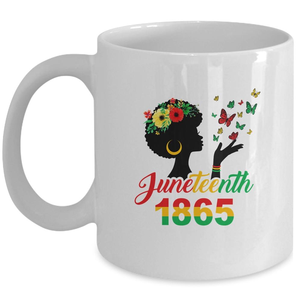 Juneteenth Women Girls Kids Flag 1865 Mug-Coffee Mug-Mug-White