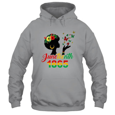 Juneteenth Women Girls Kids Flag 1865-T-Shirt & Tank Top-Pullover Hoodie-Sport Grey
