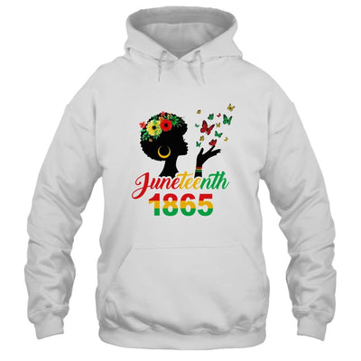 Juneteenth Women Girls Kids Flag 1865-T-Shirt & Tank Top-Pullover Hoodie-White