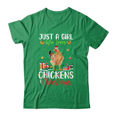 Just A Girl Who Loves Chickens And Christmas Funny Farmer-T-Shirt & Sweatshirt-Classic T-Shirt-Irish Green