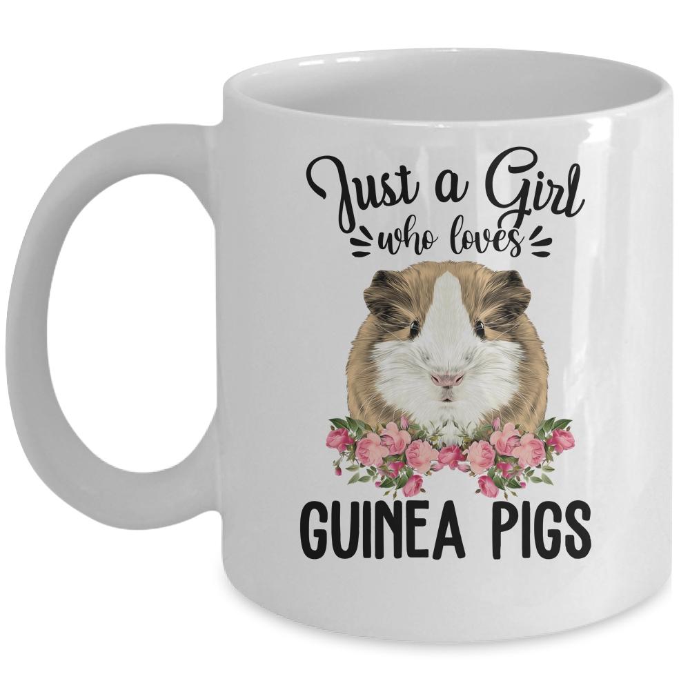 Just A Girl Who Loves Guinea Pigs Shirt Animal Lover Mug-Coffee Mug-Mug-White