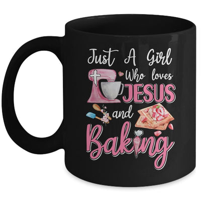 Just A Girl Who Loves Jesus And Baking Funny Christian Mug-Coffee Mug-Mug-Black