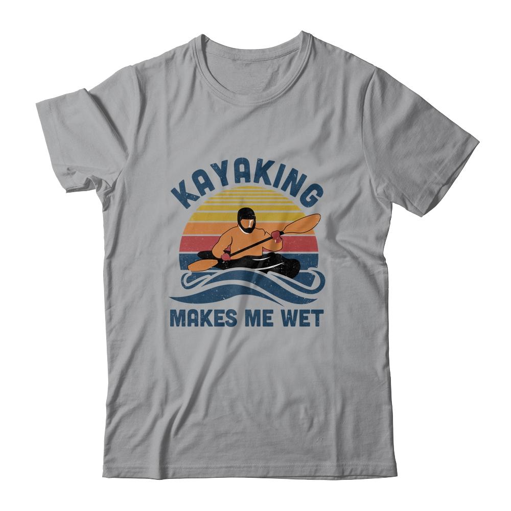 Kayaking Makes Me Wet Vintage-T-Shirt & Tank Top-Classic T-Shirt-Sport Grey