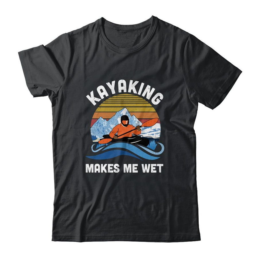 Kayaking Makes Me Wet Vintage Official Novelty-T-Shirt & Tank Top-Classic T-Shirt-Black