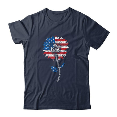Kindness Sunflower Flag 4th July Patriotic Sunflower-T-Shirt & Tank Top-Classic T-Shirt-Navy