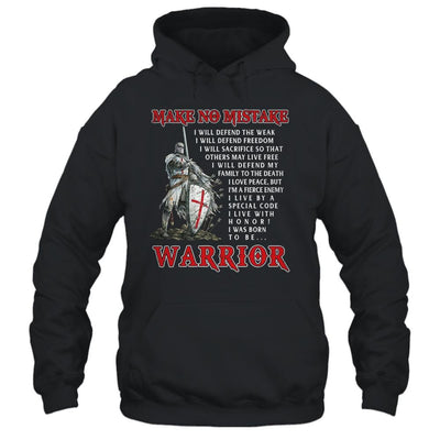 Knight Templar For Men Make No Mistake The Crusader-T-Shirt & Hoodie-Pullover Hoodie-Black