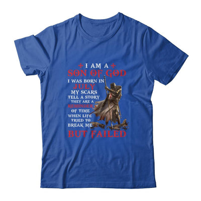 Knight Templar I Am A Son Of God I Was Born In July-T-Shirt & Hoodie-Classic T-Shirt-Royal