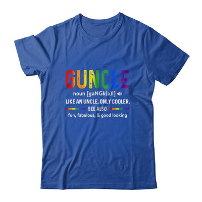 LGBT Gay Pride Guncle Definition Rainbow Uncle Lover Support-T-Shirt & Hoodie-Classic T-Shirt-Royal