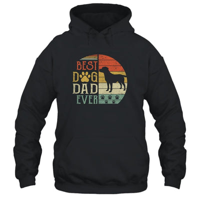 Labrador Best Dog Dad Ever Vintage Father's Day Retro-T-Shirt & Hoodie-Pullover Hoodie-Black