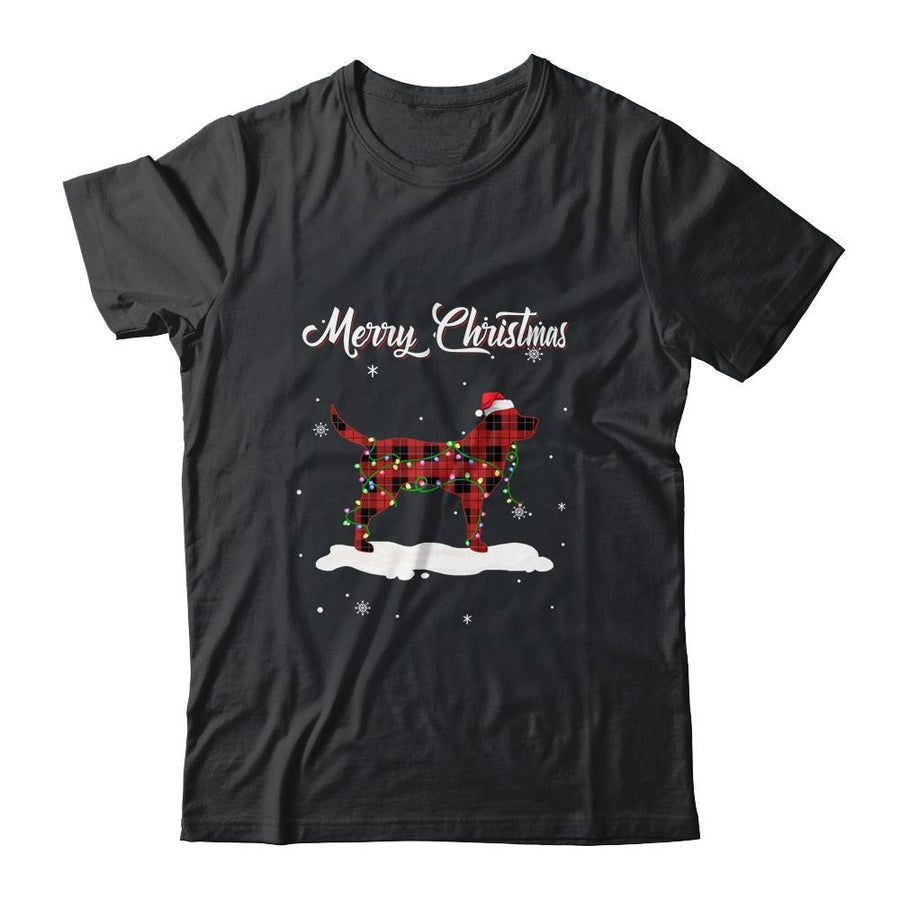 Labrador Christmas Red Plaid Dog Lover Pajama Family Gift-T-Shirt & Sweatshirt-Classic T-Shirt-Black
