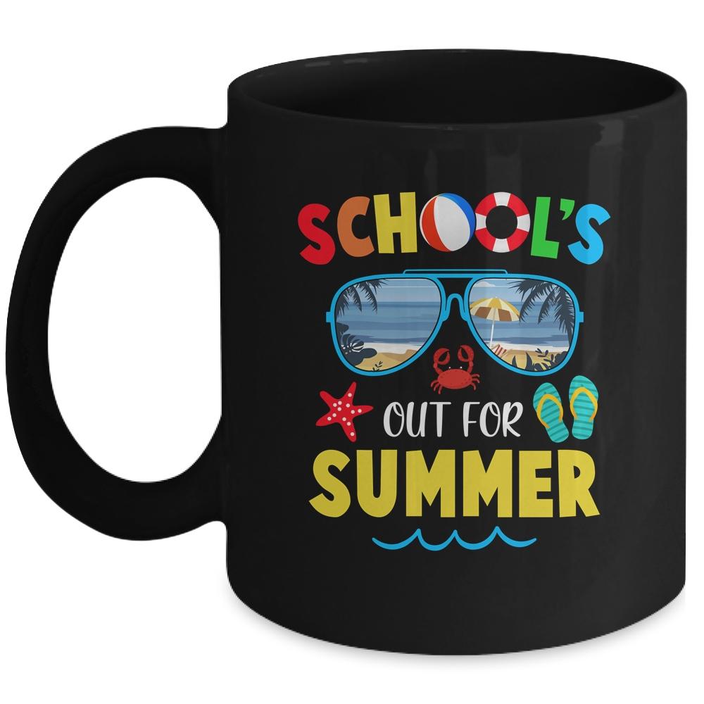 Last Day Of School Schools Out For Summer Vacation Mug-Coffee Mug-Mug-Black
