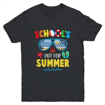 Last Day Of School Schools Out For Summer Vacation Youth-Youth Shirt-Youth T-Shirt-Black