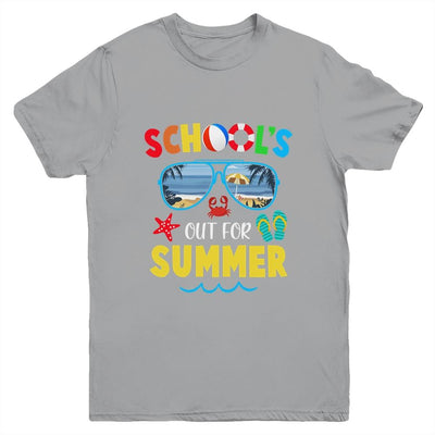 Last Day Of School Schools Out For Summer Vacation Youth-Youth Shirt-Youth T-Shirt-Sport Grey