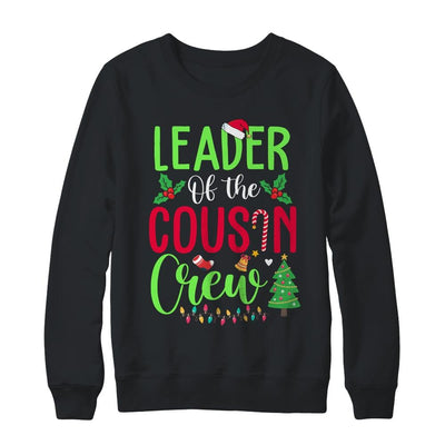 Leader Of The Cousin Crew Funny Christmas Family Gifts-T-Shirt & Sweatshirt-Crewneck Sweatshirt-Black