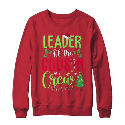 Leader Of The Cousin Crew Funny Christmas Family Gifts-T-Shirt & Sweatshirt-Crewneck Sweatshirt-Red