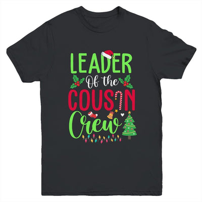Leader Of The Cousin Crew Funny Christmas Family Gifts Youth-Youth Shirt-Youth T-Shirt-Black