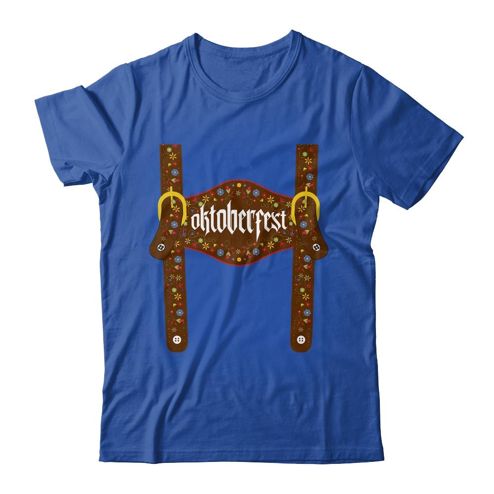 Lederhosen Suspenders Oktoberfest Bavarian Munich Beer-T-Shirt & Hoodie-Classic T-Shirt-Royal