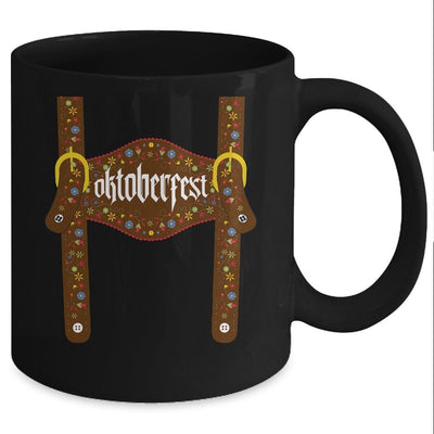 Lederhosen Suspenders Oktoberfest Bavarian Munich Beer Mug-Coffee Mug-Mug-Black