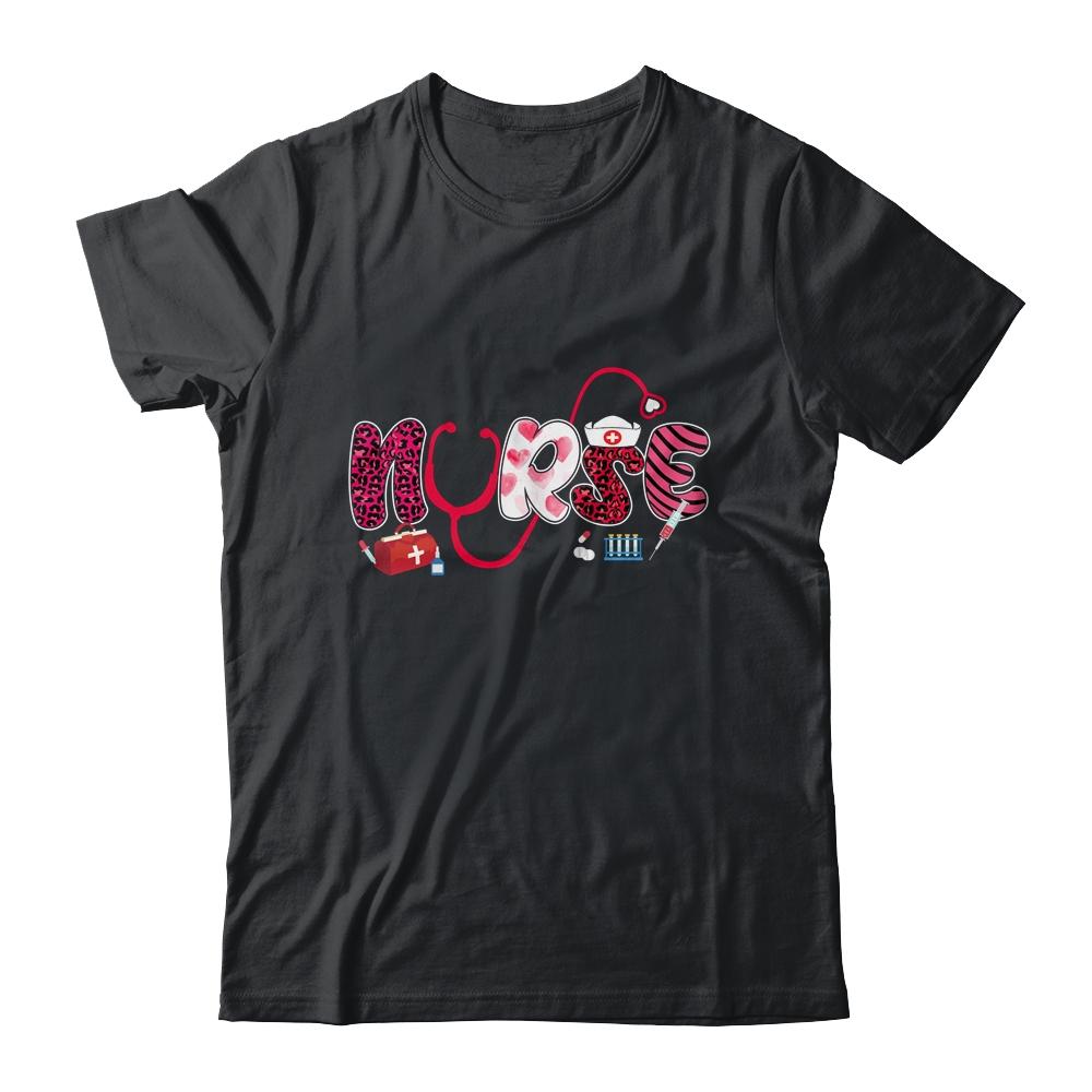 Leopard Love Stethoscope Nurse Life Valentines Day Gift