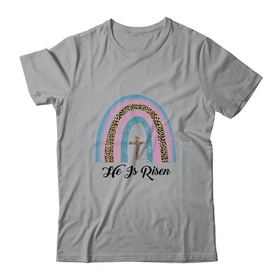 Leopard Rainbow Christian Jesus Happy Easter Day-T-Shirt & Hoodie-Classic T-Shirt-Sport Grey