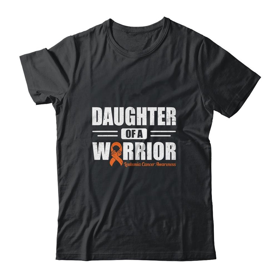 Leukemia Cancer Awareness Daughter Of Warrior Green Gift-T-Shirt & Hoodie-Classic T-Shirt-Black