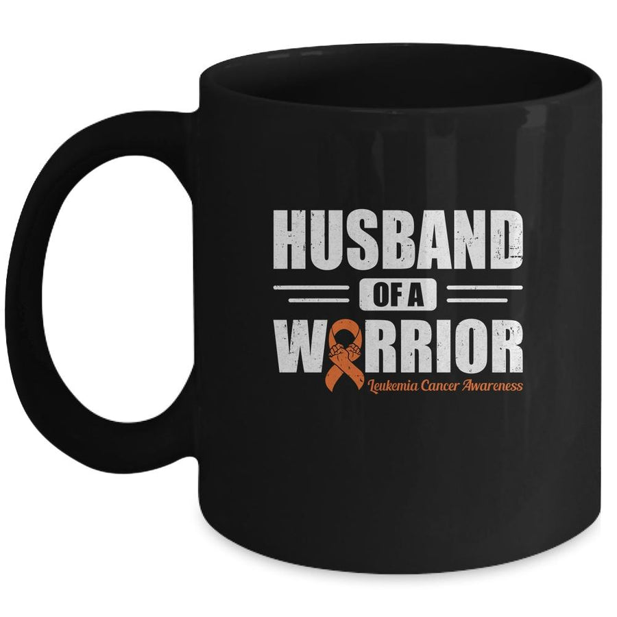 Leukemia Cancer Awareness Husband Of Warrior Green Gift-Coffee Mug-Mug-Black