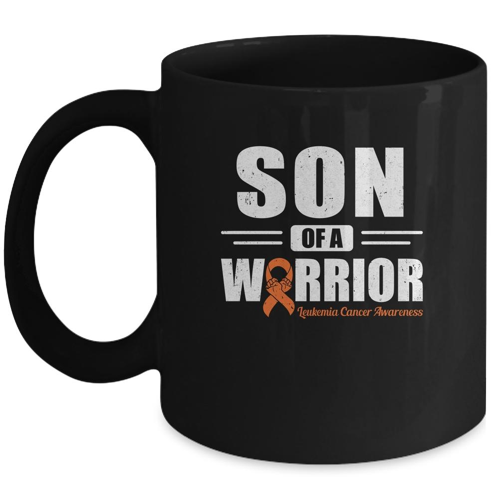 Leukemia Cancer Awareness Son Of Warrior Green Gift-Coffee Mug-Mug-Black