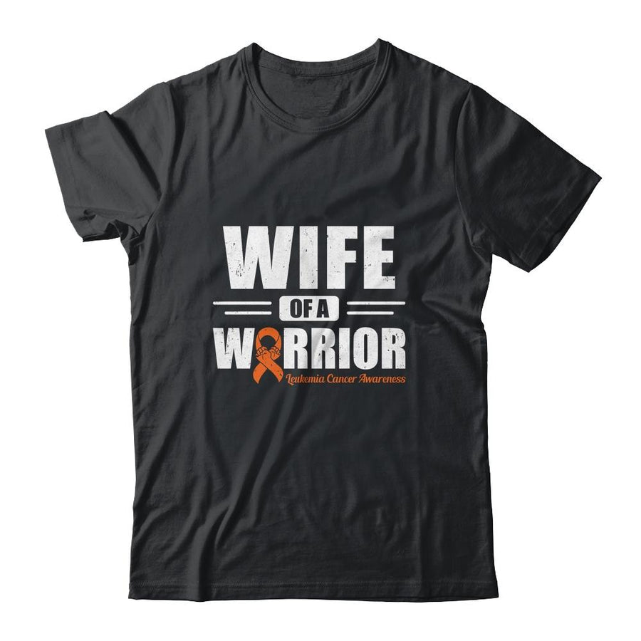 Leukemia Cancer Awareness Wife Of Warrior Green Gift-T-Shirt & Hoodie-Classic T-Shirt-Black