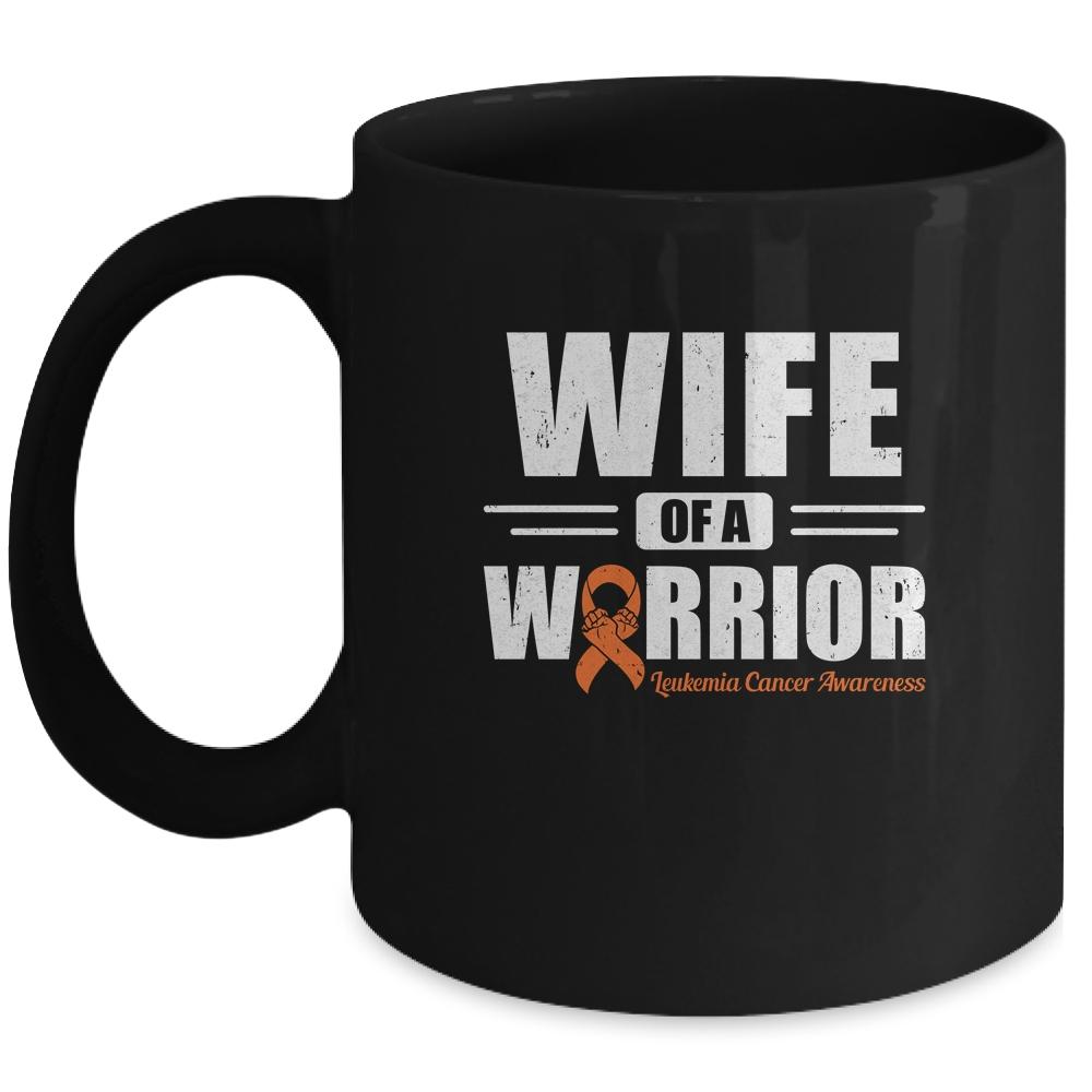 Leukemia Cancer Awareness Wife Of Warrior Green Gift-Coffee Mug-Mug-Black