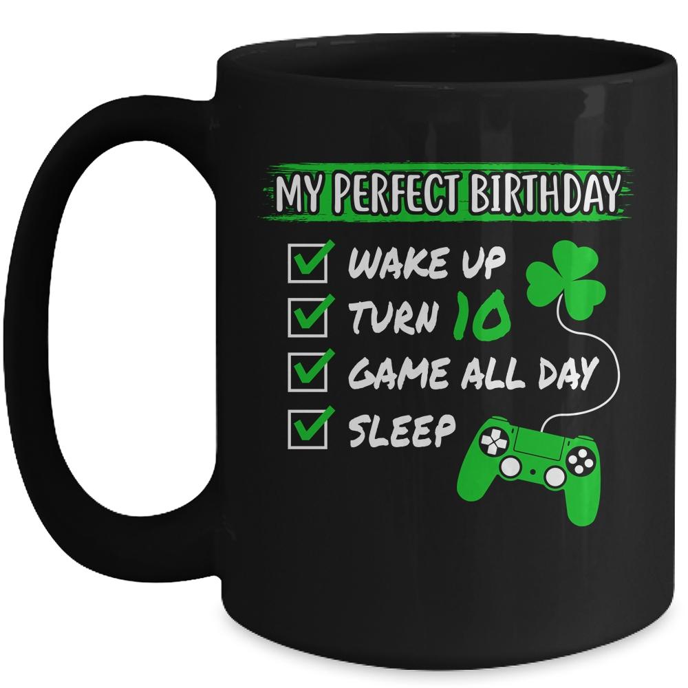 Level 10 Birthday Party 10 Years Old Video Games Perfect Birthday Mug-Coffee Mug-Mug-Black