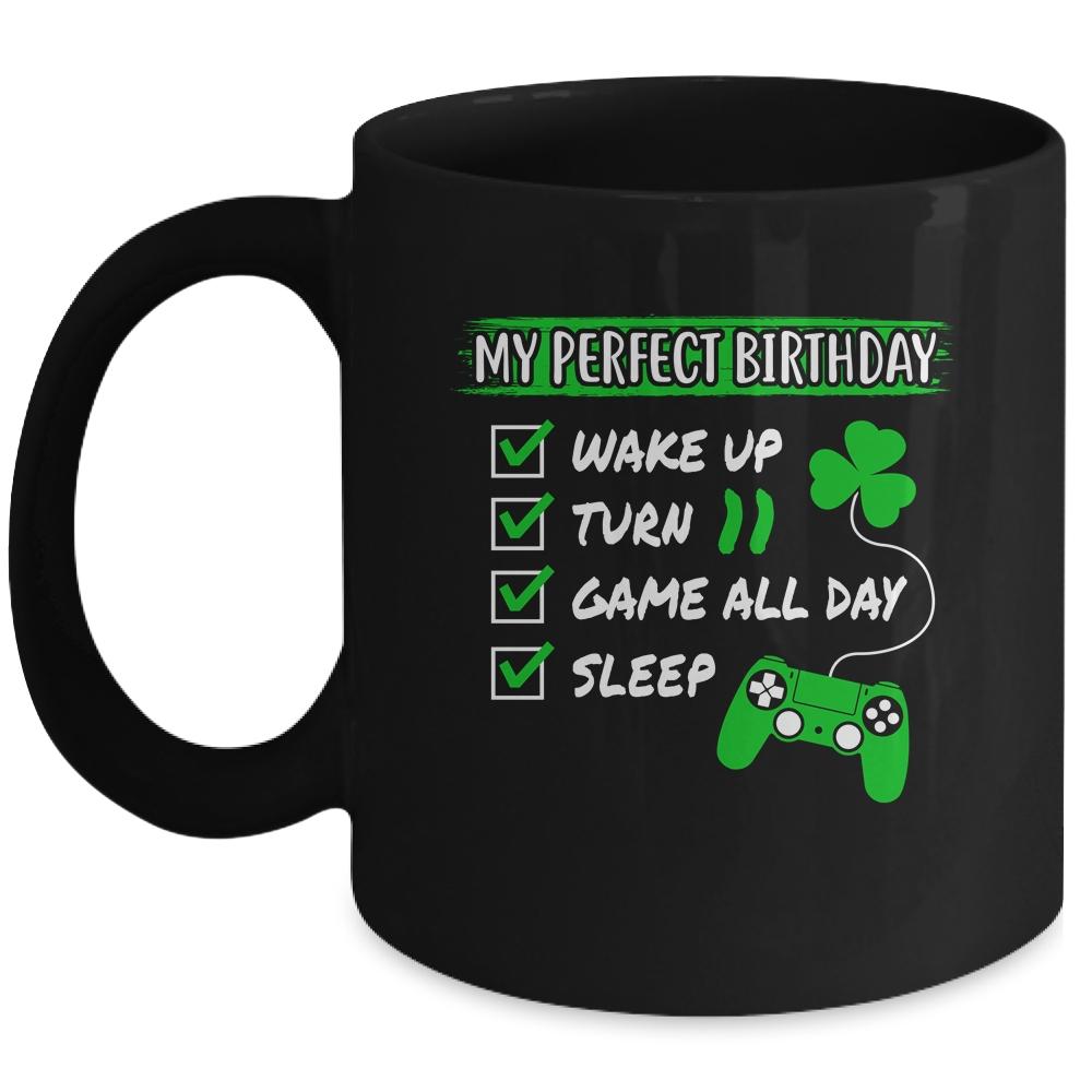 Level 11 Birthday Party 11 Years Old Video Games Perfect Birthday Mug-Coffee Mug-Mug-Black