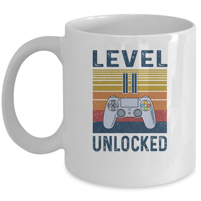 Level 11 Unlocked Video Gamer 11th Birthday Gifts Mug-Coffee Mug-Mug-White